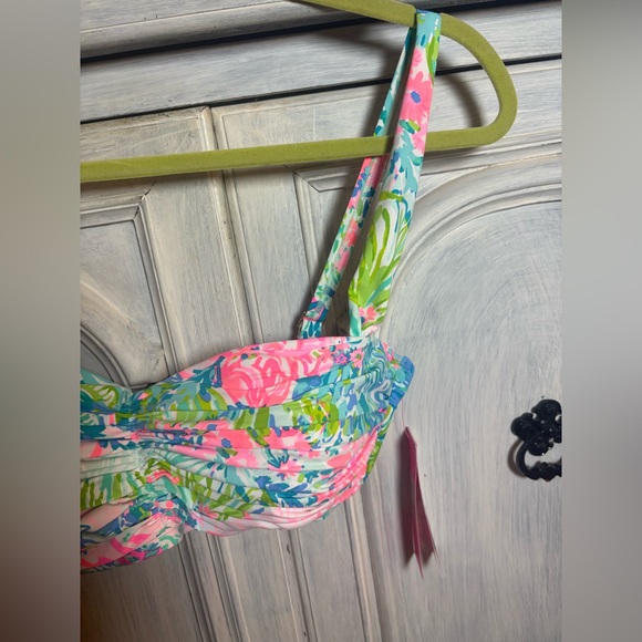Lilly Pulitzer Drea Bikini Top Fished My Wish Preppy Resort Extra Support - Picture 3 of 5